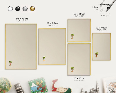 Pizarra magnética de pared en color oro Piedra clara