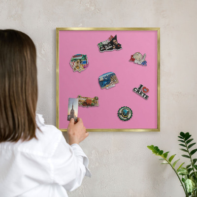Pizarra magnética de pared en color oro Rosa frío
