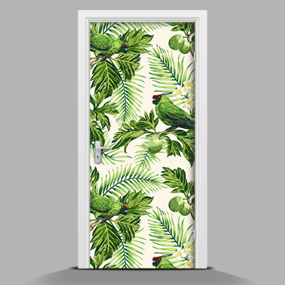 Papel adhesivo para puerta Flores tropicales