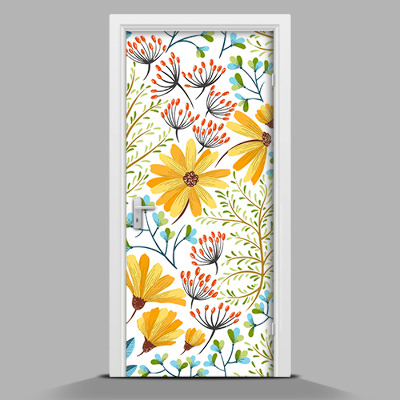 Papel para forrar puerta Patrón floral
