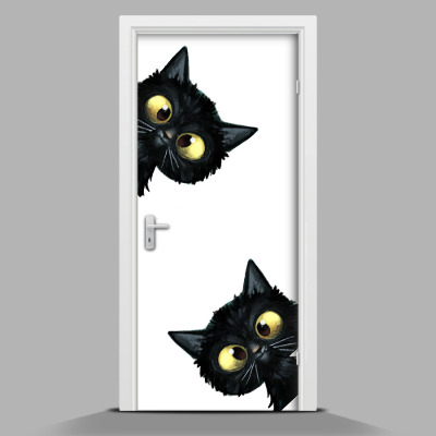 Papel para forrar puerta Dos gatos