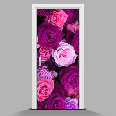 Papel para forrar puerta Rosas moradas