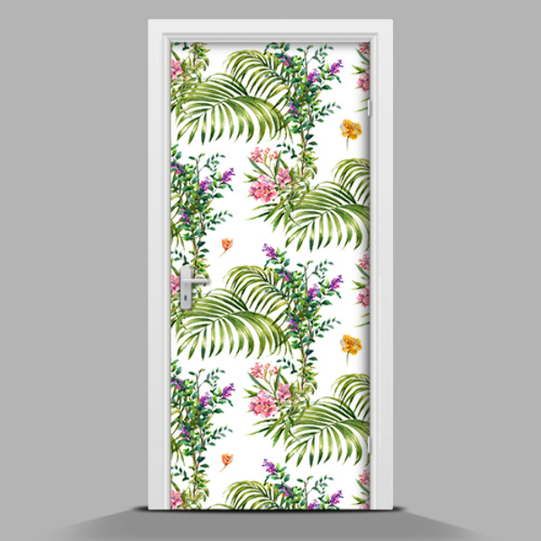 Papel para forrar puerta Flores delicadas