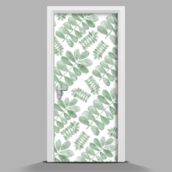 Vinilo para puerta de interior autoadhesivo Hojas de acacia
