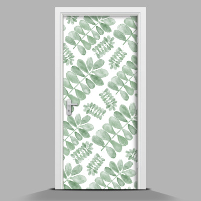 Vinilo para puerta de interior autoadhesivo Hojas de acacia