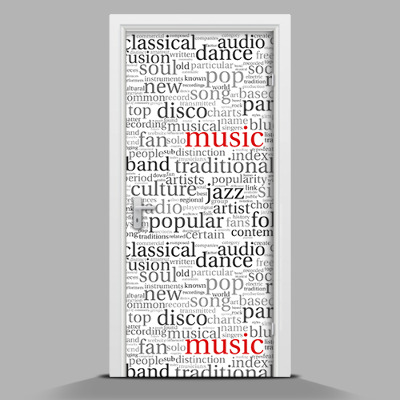 Vinilo para forrar puerta Tipografía