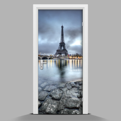 Papel para forrar puerta La Torre Eiffel al amanecer