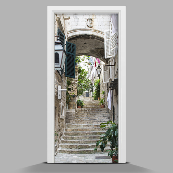 Naklejka samoprzylepna na drzwi Południowa uliczka