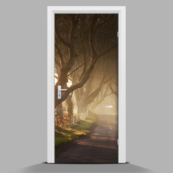 Vinilo para puerta de interior autoadhesivo Árboles gigantes