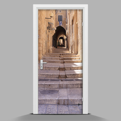 Papel adhesivo para puerta Subiendo las escaleras