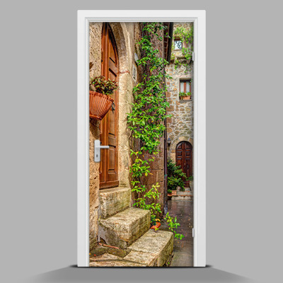 Papel para forrar puerta Una encantadora casa de vecindad