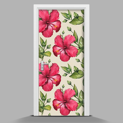 Papel para forrar puerta Flores rosas