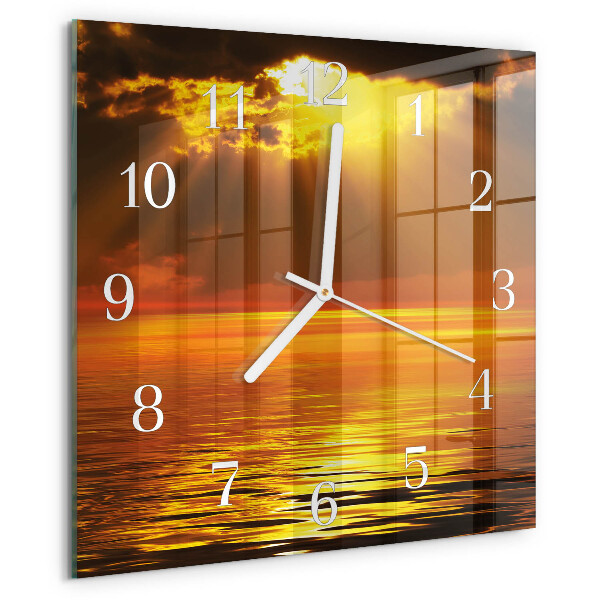 Reloj cuadrado Atardecer