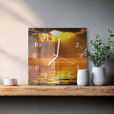Reloj cuadrado Atardecer