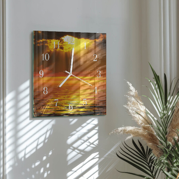 Reloj cuadrado Atardecer
