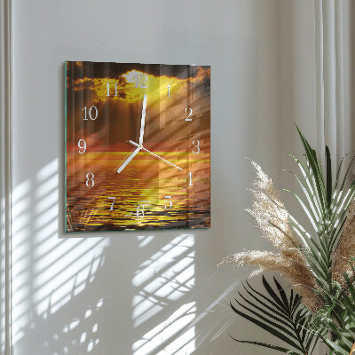 Reloj cuadrado Atardecer