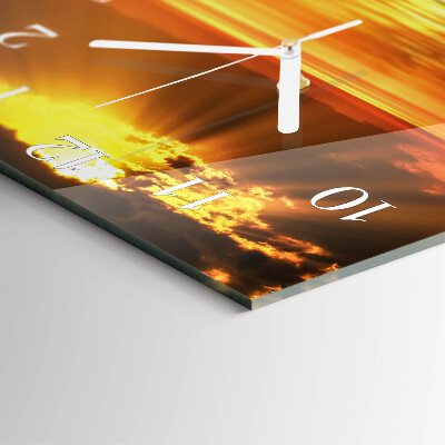 Reloj cuadrado Atardecer
