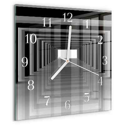 Reloj cuadrado Túnel 3D