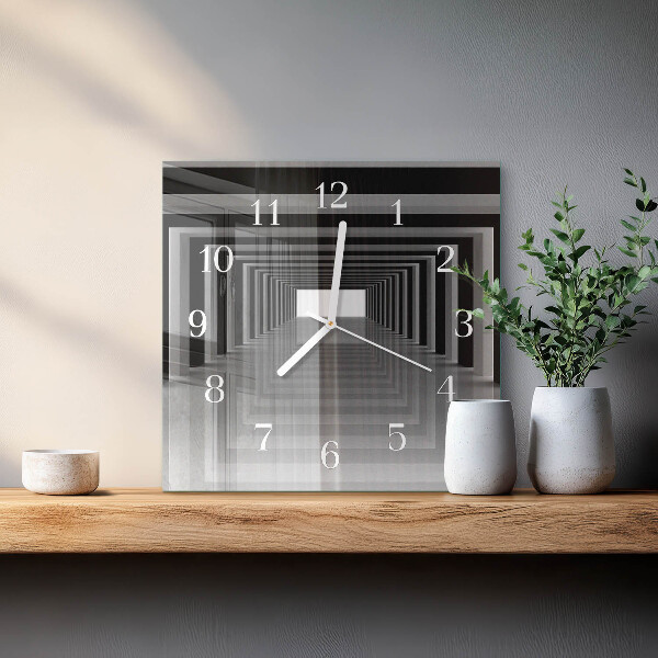 Reloj cuadrado Túnel 3D