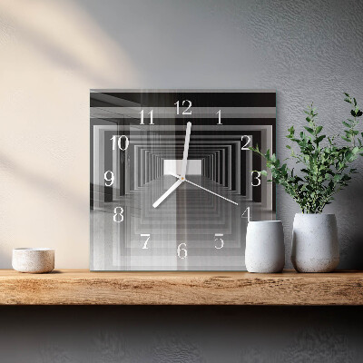 Reloj cuadrado Túnel 3D