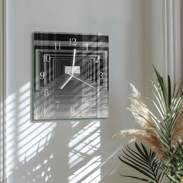 Reloj cuadrado Túnel 3D