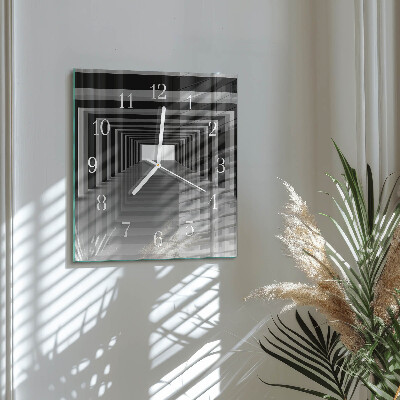Reloj cuadrado Túnel 3D