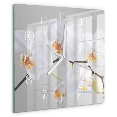 Reloj cuadrado Orquídea