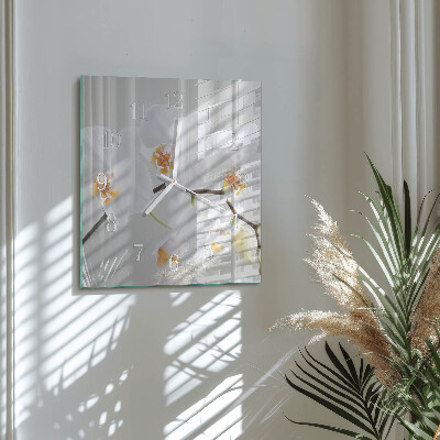 Reloj cuadrado Orquídea