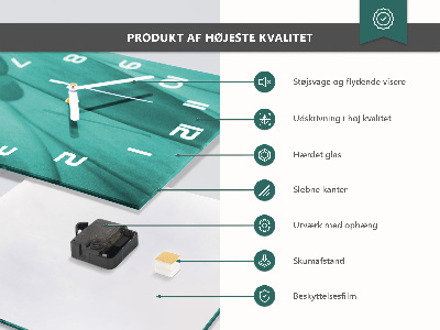 Reloj cuadrado Puente horizontal