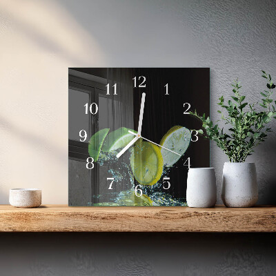 Reloj cuadrado Limón y lima