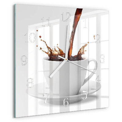 Reloj cuadrado Taza de café