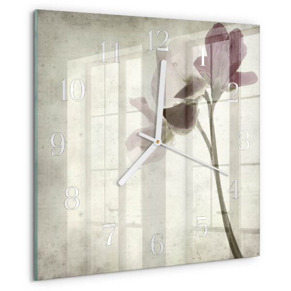 Reloj cuadrado Flor vintage