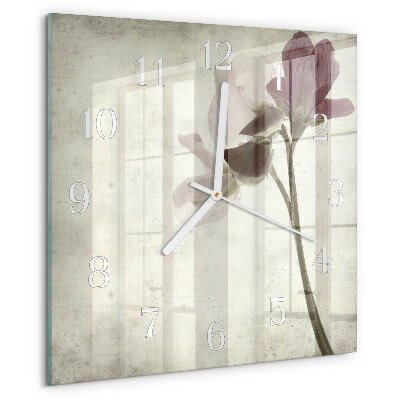 Reloj cuadrado Flor vintage