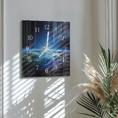 Reloj cuadrado El universo de la Tierra