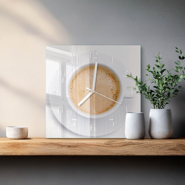 Reloj cuadrado Taza de café