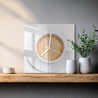Reloj cuadrado Taza de café