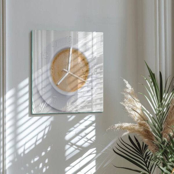 Reloj cuadrado Taza de café