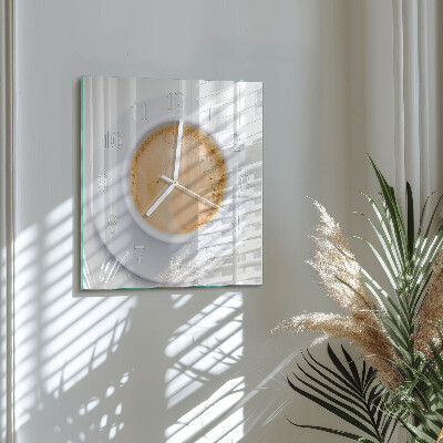 Reloj cuadrado Taza de café