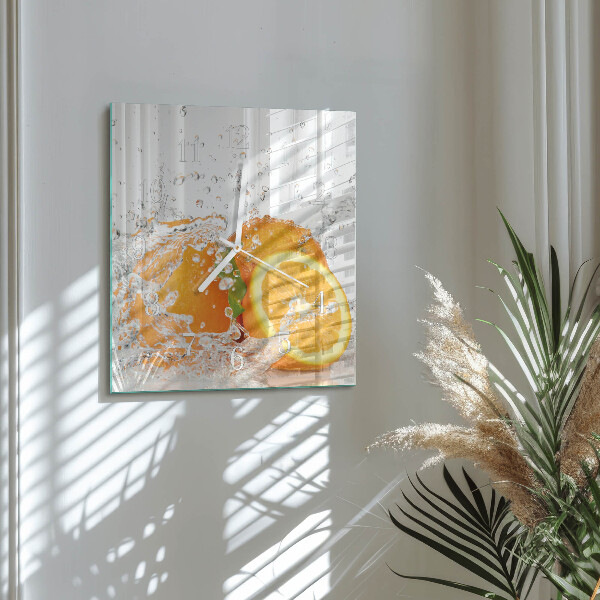 Reloj cuadrado Naranjas