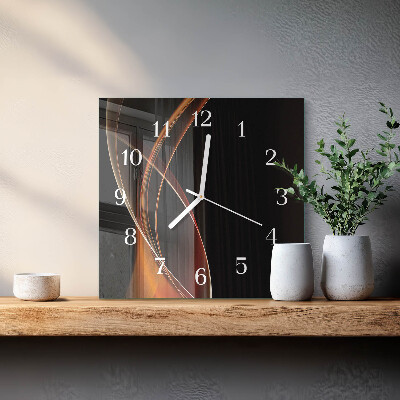 Reloj cuadrado Líneas abstractas