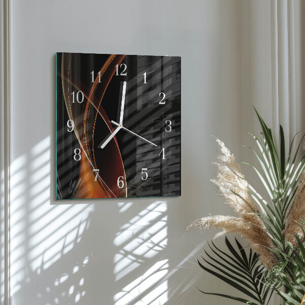 Reloj cuadrado Líneas abstractas