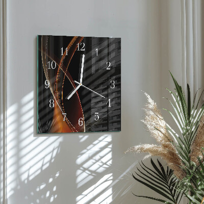 Reloj cuadrado Líneas abstractas