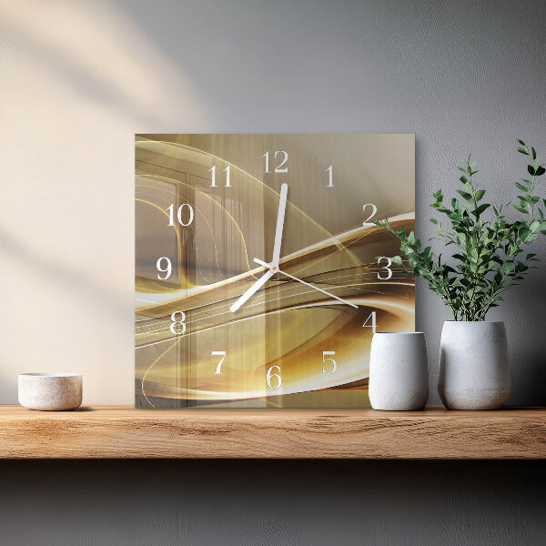 Reloj cuadrado Líneas abstractas