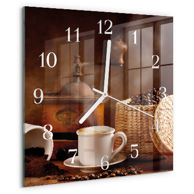 Reloj cuadrado Taza de café
