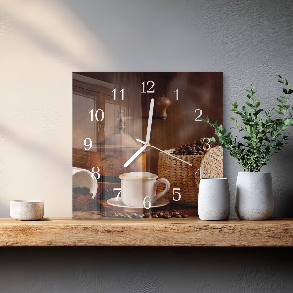 Reloj cuadrado Taza de café