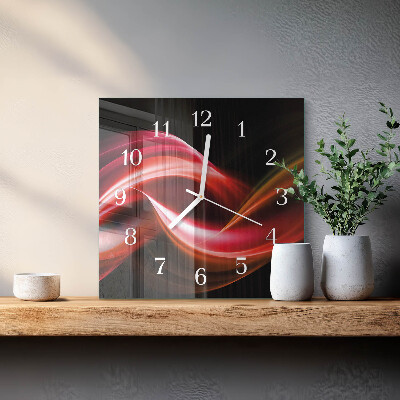 Reloj cuadrado Líneas abstractas