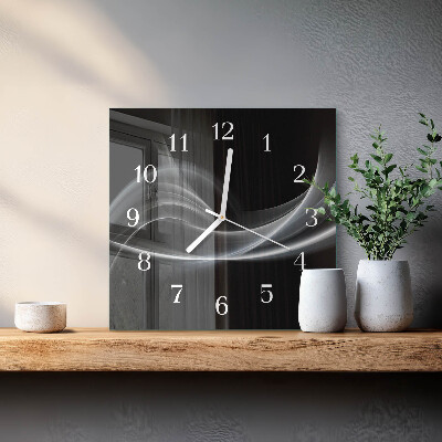 Reloj cuadrado Líneas abstractas