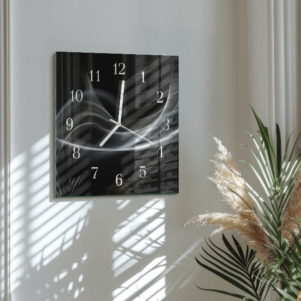 Reloj cuadrado Líneas abstractas