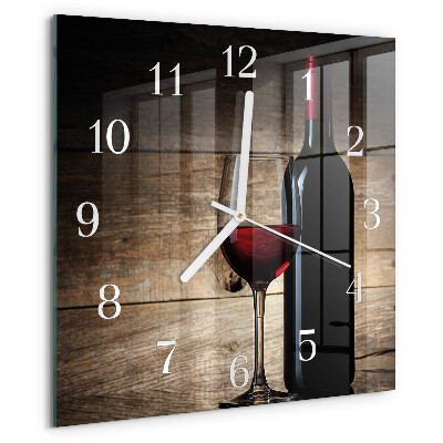 Reloj cuadrado Vino