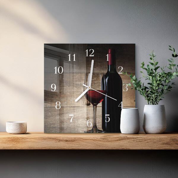 Reloj cuadrado Vino